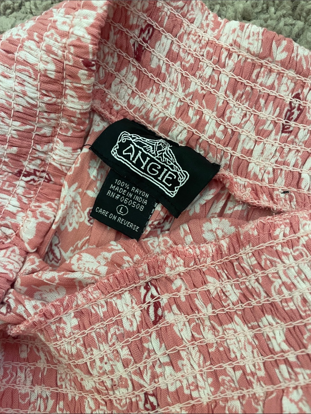 NWOT never worn Angie Pink Floral Wide-Leg pant with Border Print - Picture 2 of 7